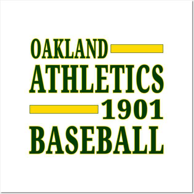 Oakland Athletics Baseball Classic Wall Art by Medo Creations